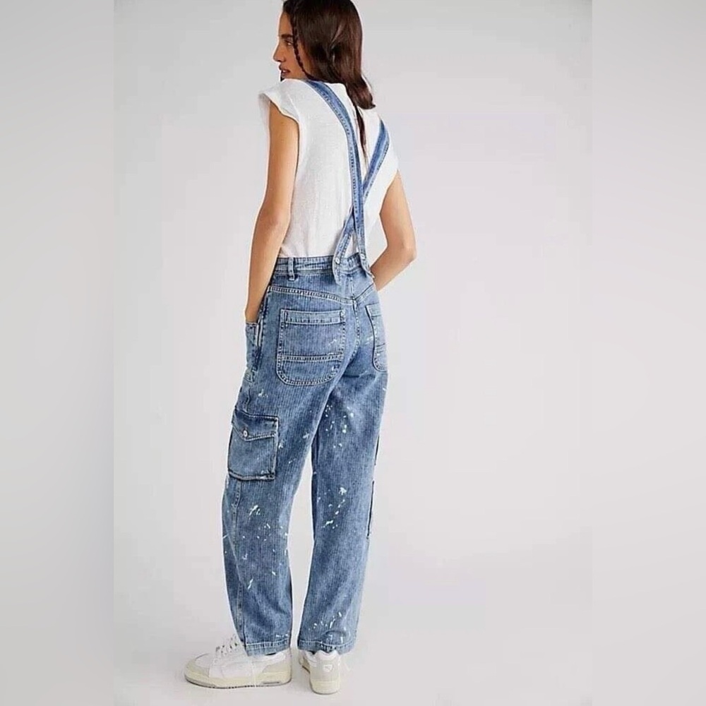 Free People Sutton Utility Overalls, SMALL - Picture 2 of 4